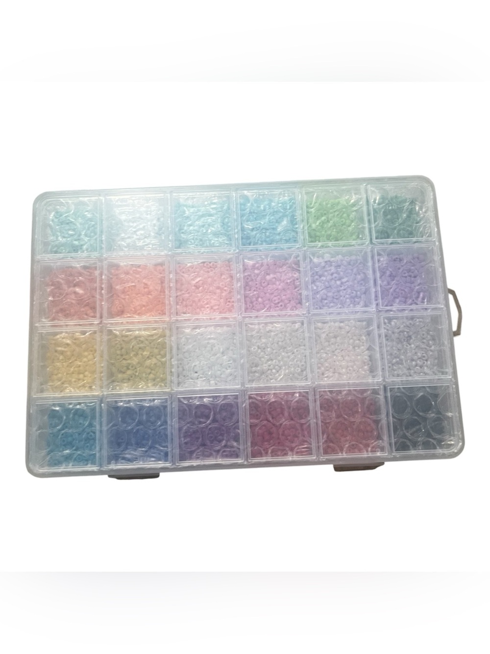 Assorted Color Seed Bead Storage Kit - 24 Compartment Multi-Color Beads - Picture 2 of 2